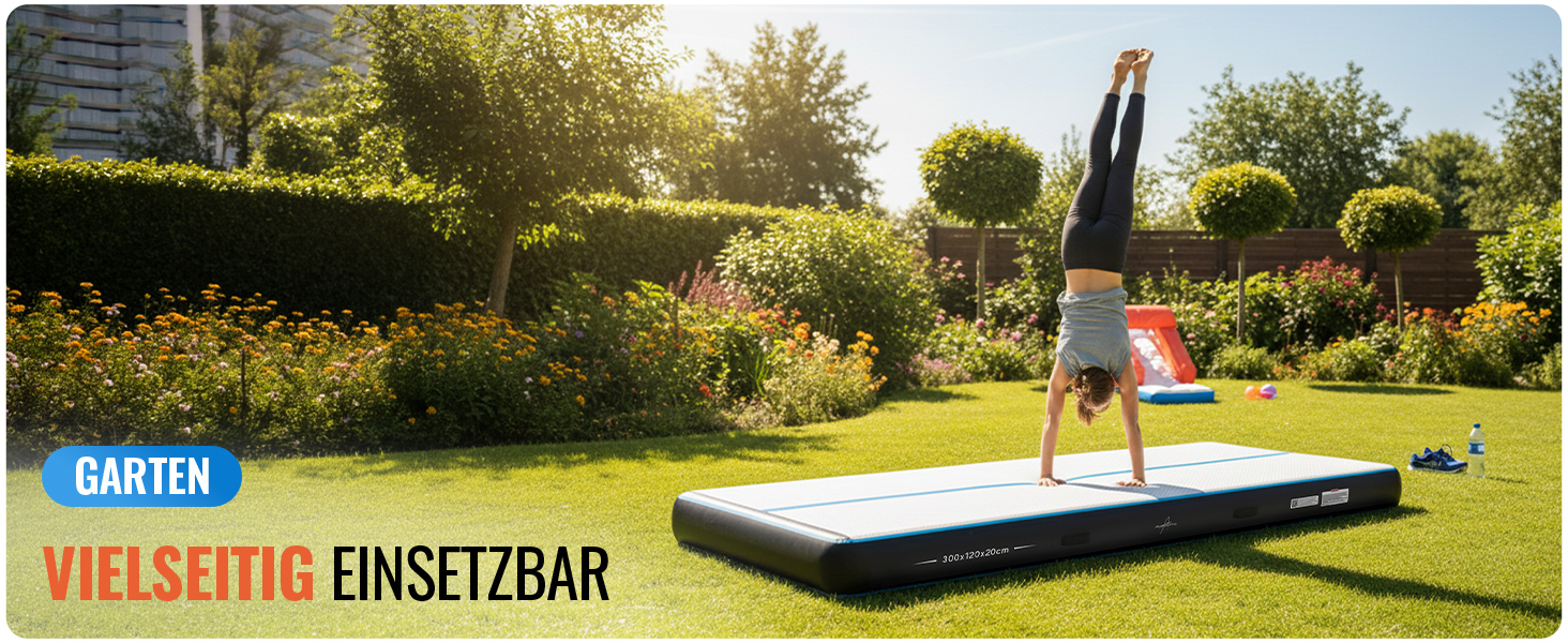 Airtrack мат для гімнастики надувний 3/4/5м, 120см, 10/20см, з електронасосом, ремонтним набором та сумкою 400x120x20см