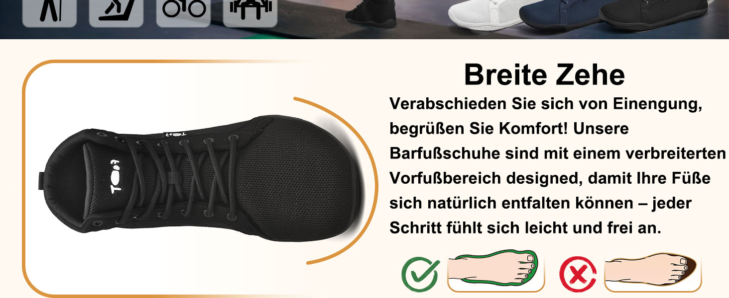 Босижні кросівки хай-топ для чоловіків та жінок. Широкі, легкі, зручні босижні кросівки для ходьби, трейлраннінгу, фітнесу. Zero Drop підошва, антиковзаюча, білі (47 EU, світло-хакі)