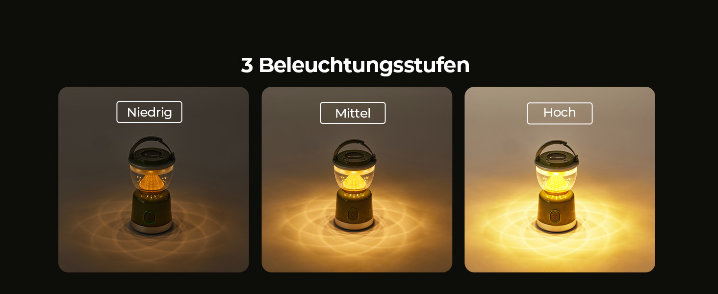 Ліхтар для кемпінгу BougeRV, акумуляторний, знімний штатив, 2700K, 400LM, IPX5, для кемпінгу, подорожей, надзвичайних ситуацій