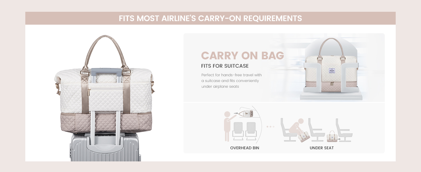 Спортивна сумка LOVEVOOK для жінок з відділенням для взуття, ручна поклажа, сумка для подорожей, вікенд, дуфл, сумка для подорожей, ручна поклажа, клінічна сумка, набір для пологів, для спортзалу, пляжу, сауни, кемпінгу, XL, 2 шт., Бежевий, Ніжний рожевий