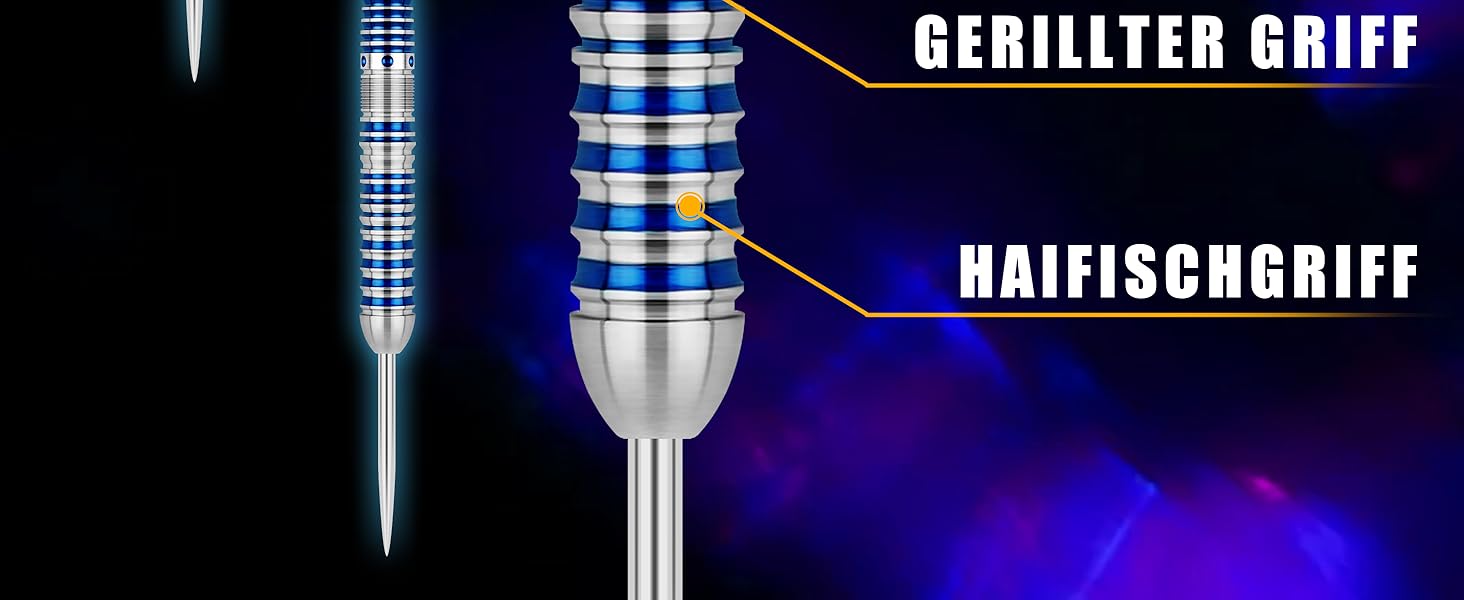 Дарти WIN.MAX Tungsten 90% (3 шт) 24г, сталеві з металевим наконечником, професійні, сині