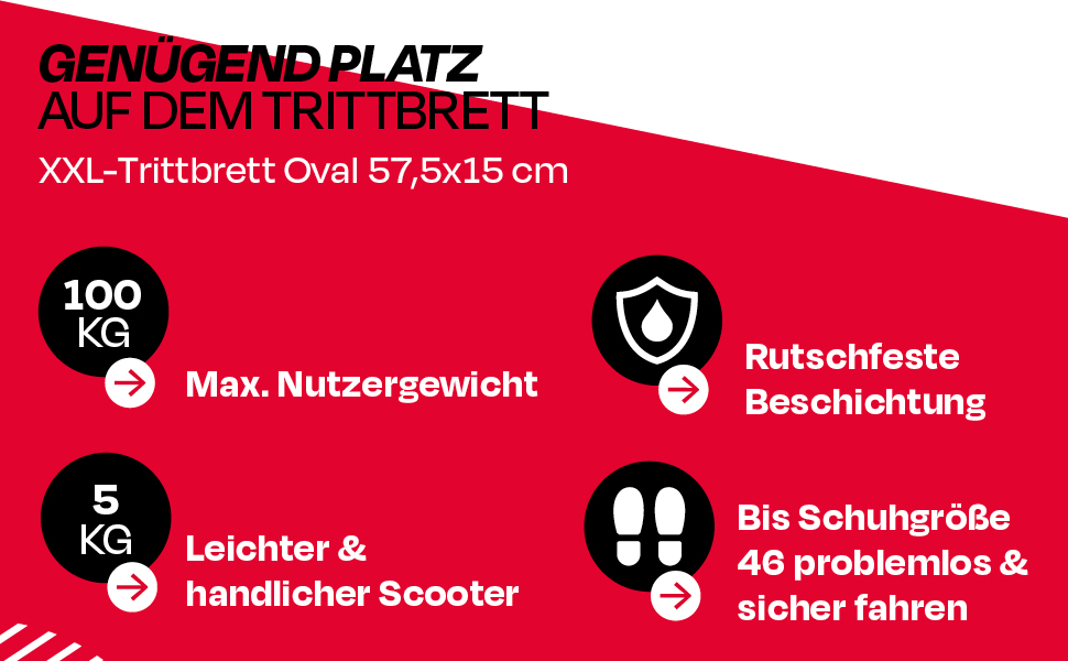 Алюмінієвий самокат S1 / S2 – регульований по висоті, ABEC 7 (червоний, Scooter S 1 Pro)