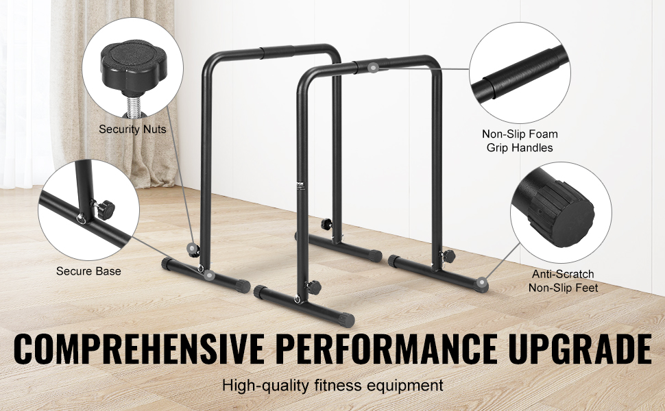 Стойка для віджимань та підтягувань VEVOR, регульована висота, 200 кг, для дому