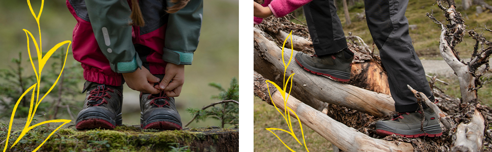 KEEN Redwood Mid - водонепроникні трекінгові черевики для жінок та чоловіків, 29 EU, сірий/червоний