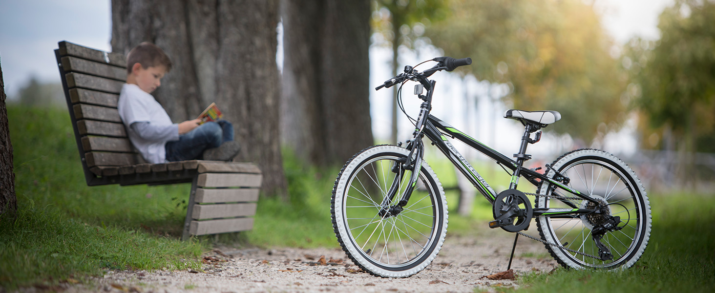 Дитячий велосипед 24 дюйми, підходить для 6, 7, 8, 9, 10, 11 років, Shimano 6 швидкісних передач, гірський велосипед з шинами Whitewall, велосипед для хлопчиків, велосипед для дівчаток (неоновий жовтий, 20 дюймів, від 6 до 9 років), 20