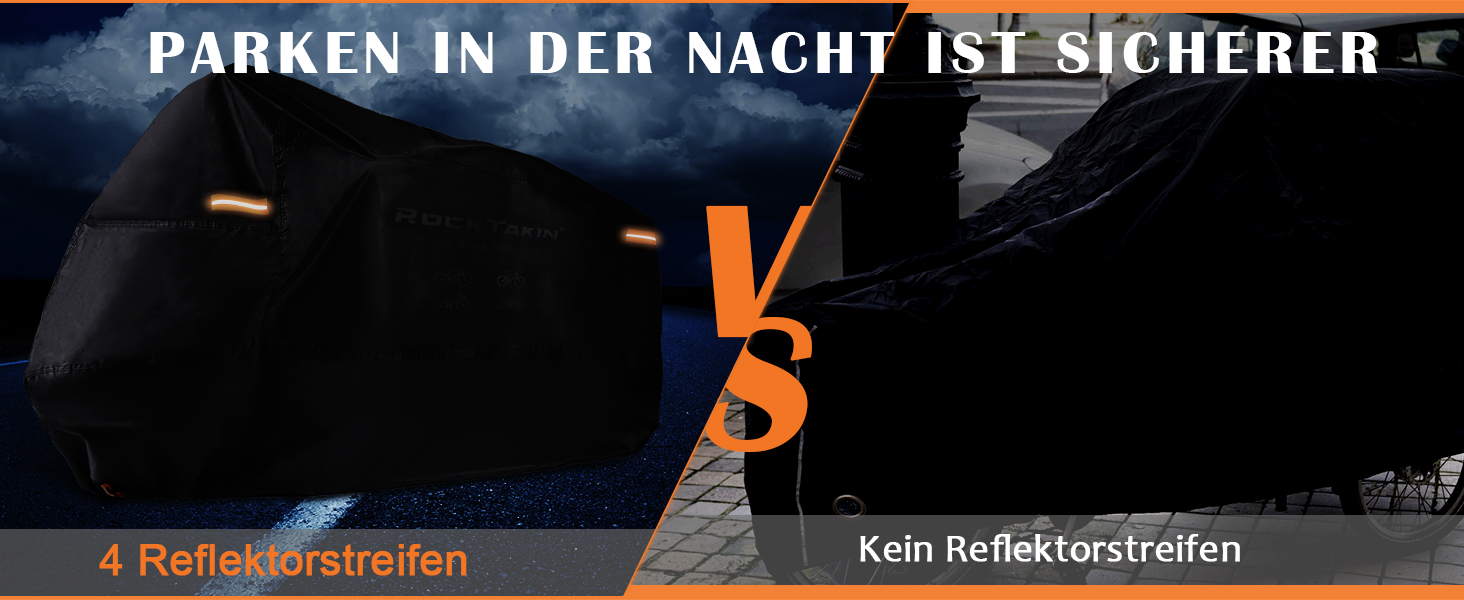 Водонепроникний чохол для велосипеда на 1 велосипед, 300D Oxford, захист від дощу, пилу, УФ-випромінювання та вітру, з світловідбиваючими смугами, сумка для зберігання