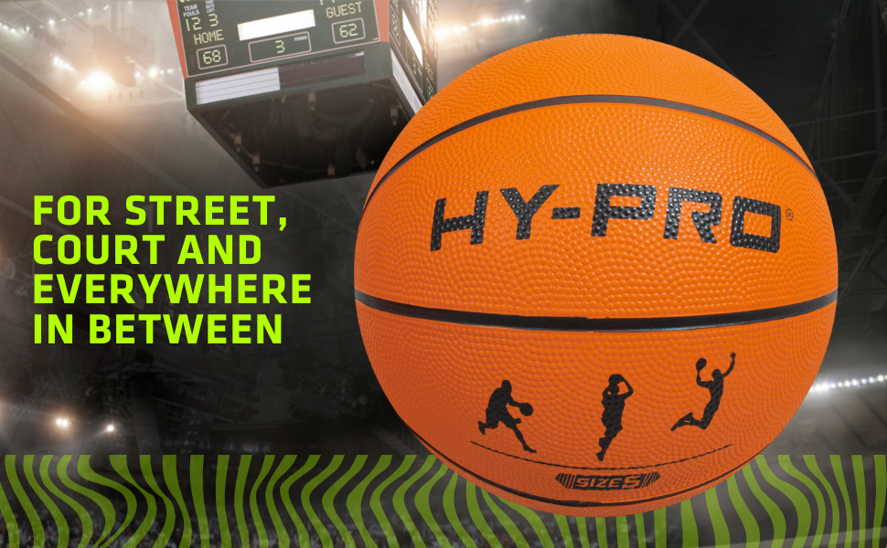 М'яч для баскетболу Hy-Pro, спортивний, тренувальний, помаранчевий, розмір 5