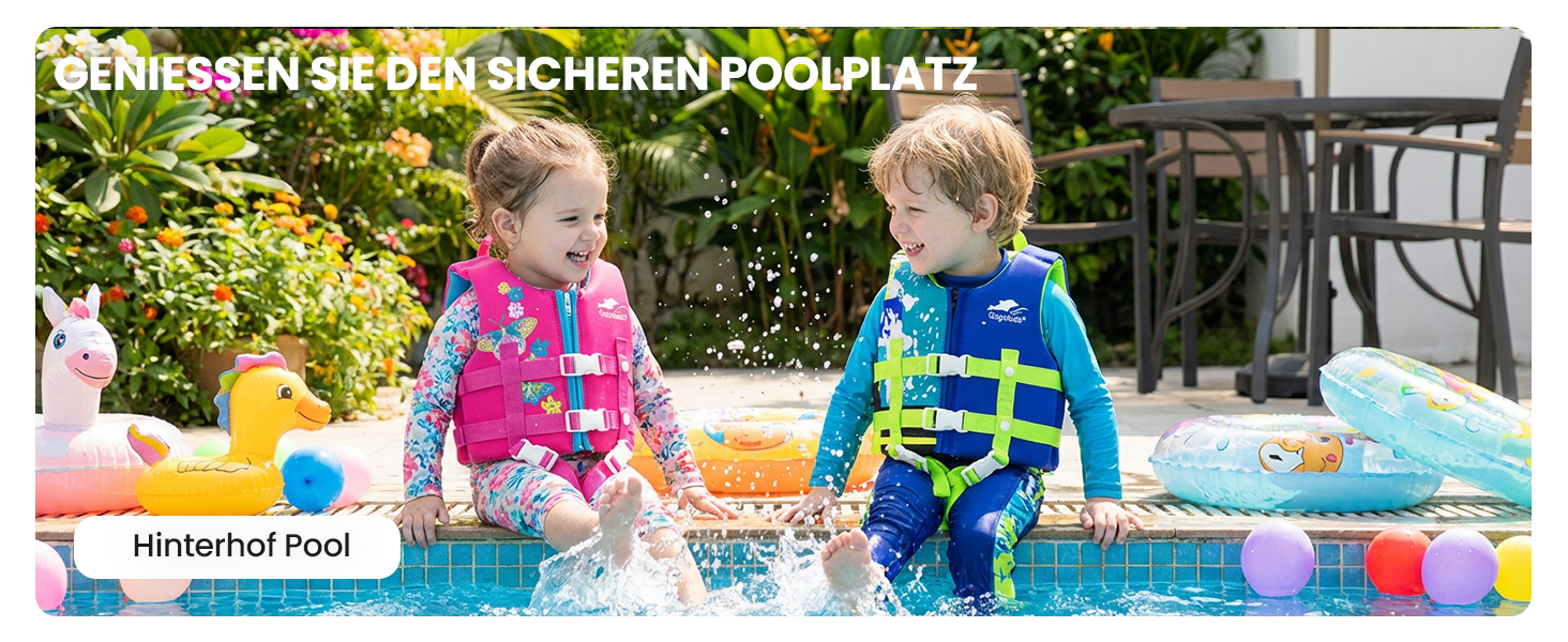 Дитячий рятувальний жилет Gogokids Float Jacket для плавання (2-9 років, 15-35 кг, червоний, розмір M)
