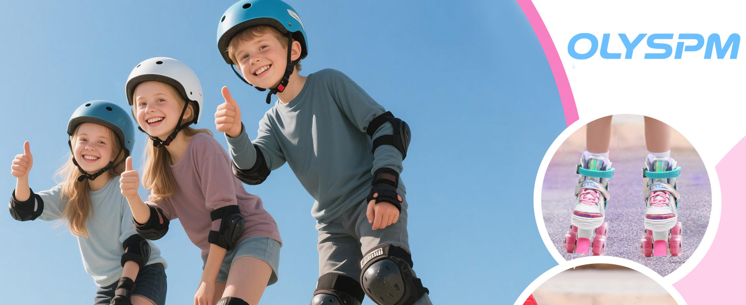 Дитячі ролики для катання, ролики для дівчаток та хлопчиків, регульовані, з LED, фіолетові, з сумкою для зберігання