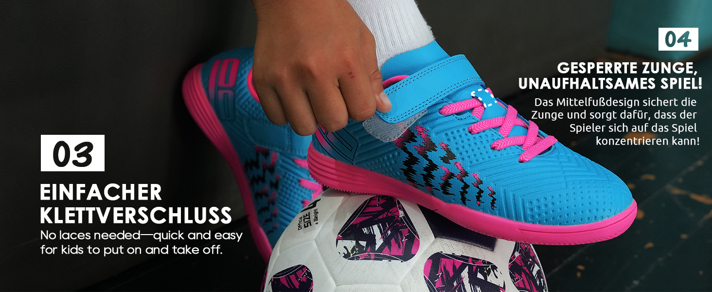 Дитячі футзальні кросівки JABASIC для залу (28 EU, білий/темно-синій)