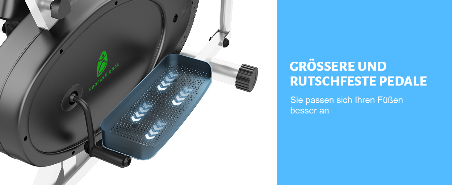 Еліптичний тренажер 2 в 1 для дому: крос-тренажер та фітнес-степер з LCD-монітором та регулюванням навантаження (срібний)