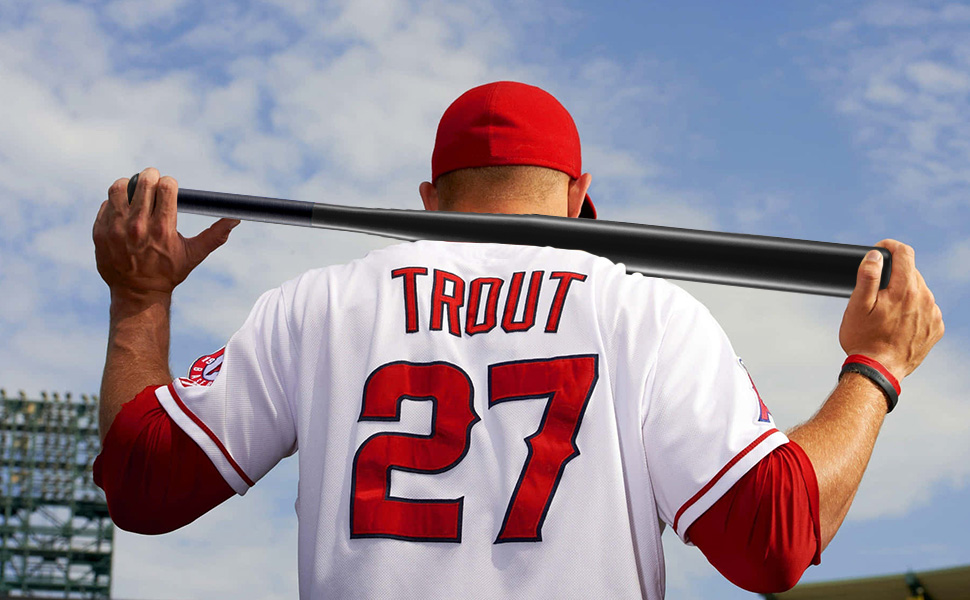 Бейсбольна бита 82 см, сталь, для бейсболу та софтболу, спортивне обладнання, чорна, алюміній