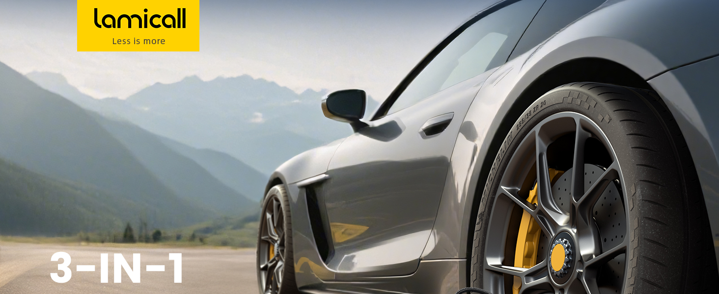 Електрична повітряна помпа Lamicall для велосипеда, авто, мотоцикла та м'ячів - 150PSI, з LED-ліхтариком (оновлена)