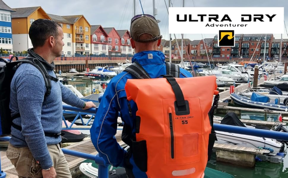 Водонепроникний рюкзак Dry Bag преміум-класу 35/55 л, мішок для телефону, ідеальний для водних видів спорту, походів, риболовлі та кемпінгу (Оранжевий)