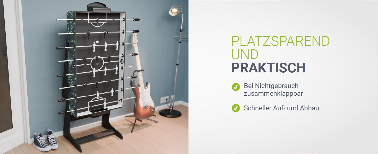 Дитячий багатофункціональний стіл Juskys 5in1 Ballzauber: пінг-понг, хокей, баскетбол, більярд, кікер - розкладний