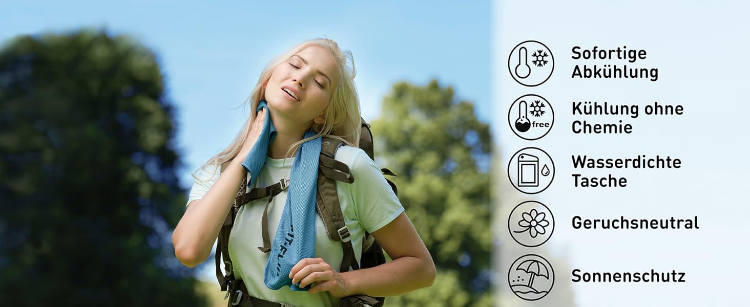 Охолоджуючі рушники Fit-Flip 3 шт. – для фітнесу та спорту – мікрофібра, охолодження шиї – Airflip, рушники Cool Ice Towel – блакитний, рожевий, сірий, 100x30 см