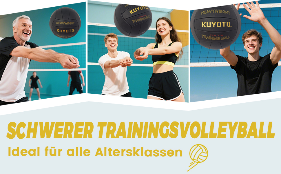 Волейбольний м'яч KUYOTQ, розмір 5, для тренувань, 18-панельний, супер м'який, стабільної форми, для залу та вулиці (розслаблений)