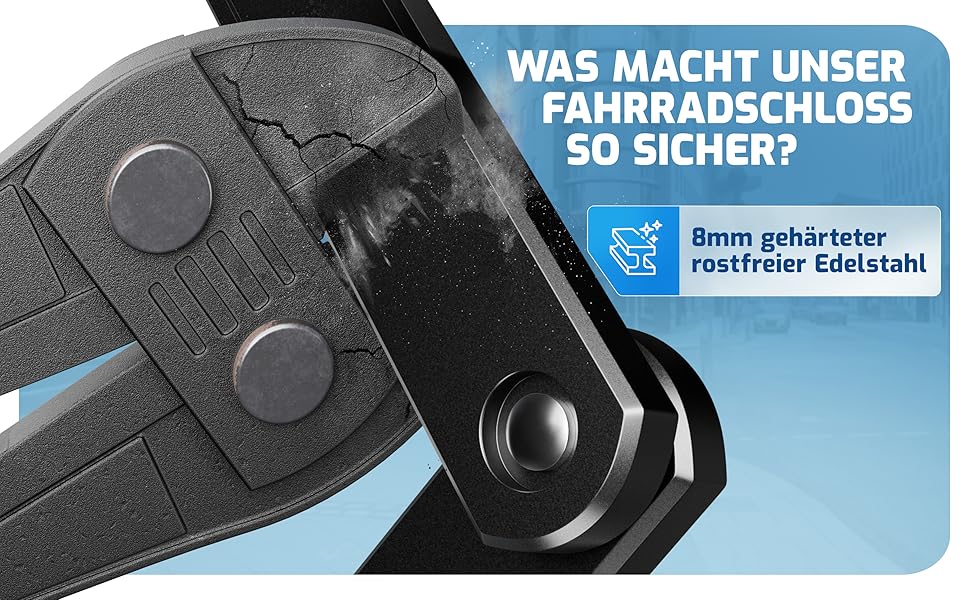 Замок для велосипеда складний 85см з кабельним замком - висока безпека, для електровелосипеда, з кріпленням