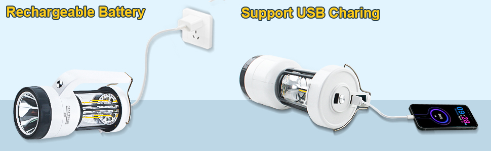 LED кемпінговий ліхтар CREATESTAR: зарядний, з ліхтариком, USB, диммування, IP43, водонепроникний, для туризму, відпочинку, надзвичайних ситуацій