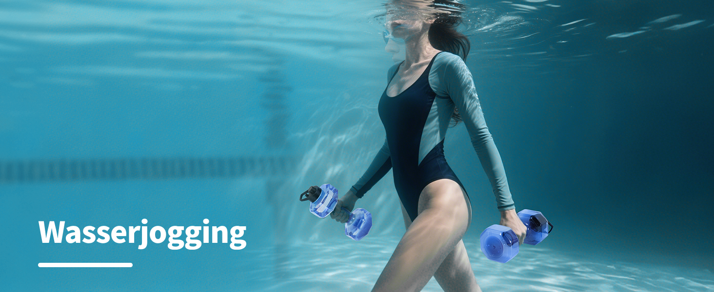 Вага для плавання Fstcrt, PE-вага для басейну, обладнання для аквааеробіки з неслизькою ручкою, для плавання, фітнесу у воді, акватерапії, блакитна