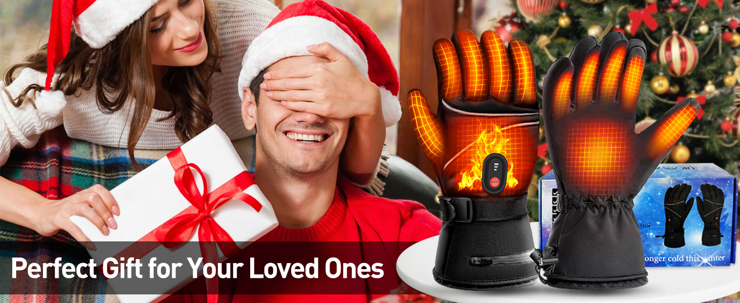 Обогревні рукавички DeeprBetter для жінок та чоловіків, 5000mAh, водонепроникні, з 3 рівнями нагріву, сенсорний екран, для мотоцикла, гірськолижного спорту та велосипеда