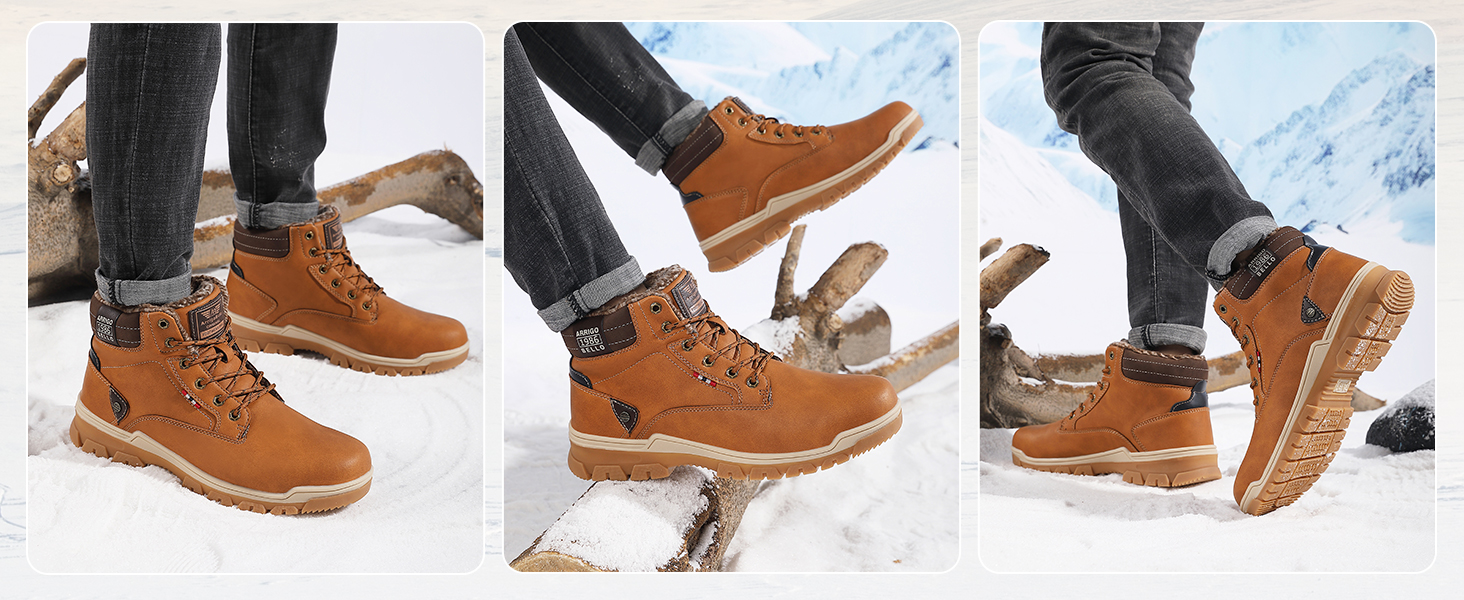 Чоботи зимові чоловічі Arriggo Bello, жовті, 41-46 EU, утеплені, антиковзаючі, для трекінгу та хайкінгу