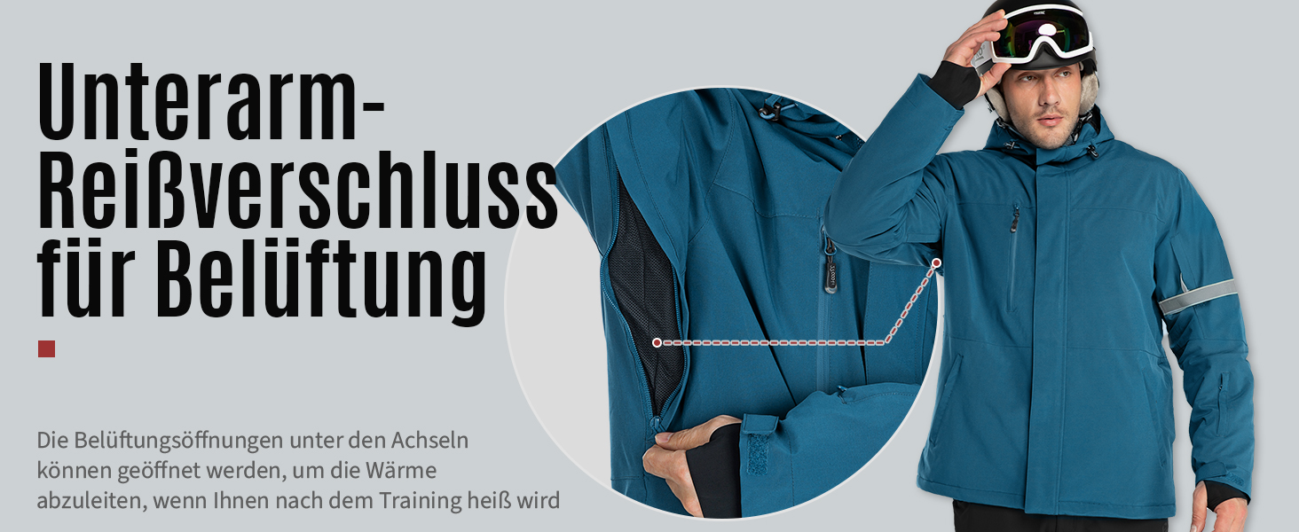 Чоловіча лижна куртка 33000ft: водонепроникна, вітрозахисна, тепла, функціональна, для сноуборду та лиж, чорного кольору