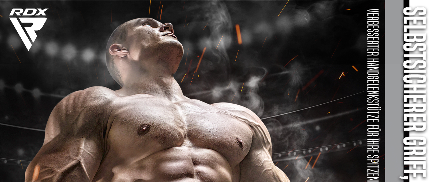 Рукавички для тренувань RDX Fitness з фіксаторами зап'ястя, 15 дюймів, захист від ковзання, для важкої атлетики, пауерліфтингу, чоловічі/жіночі