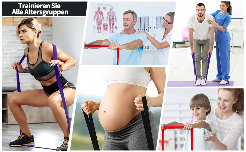 Гума для фітнесу, еластична стрічка для силових тренувань, йоги та пілатесу, 3 шт.