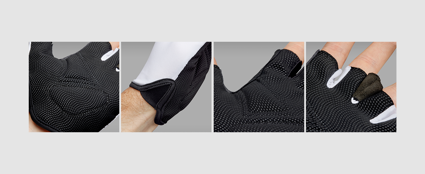 Fahrradhandschuhe GripGrab Ride Einsteiger Kurzfinger Sommer XXL Weiß - Пadded, безпальцеві, для початківців