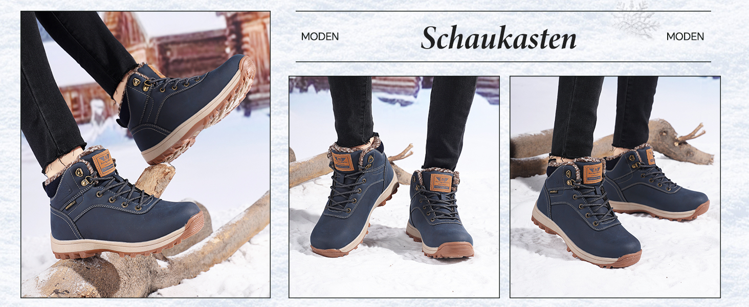 Зимові черевики Arrigo Bello для жінок та чоловіків, утеплені, непромокаючі, антиковзаючі, синього кольору, розмір 36-46