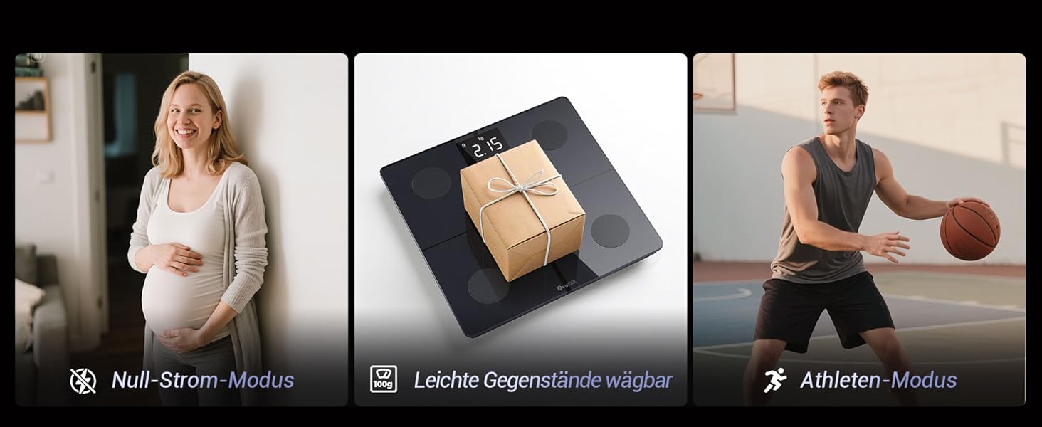 Ваги Ovutek для людей, цифрові ваги з аналізом складу тіла, 180 кг, дисплей, BMI, жир, м'язи, вода, 14 показників, фітнес-додаток, чорний