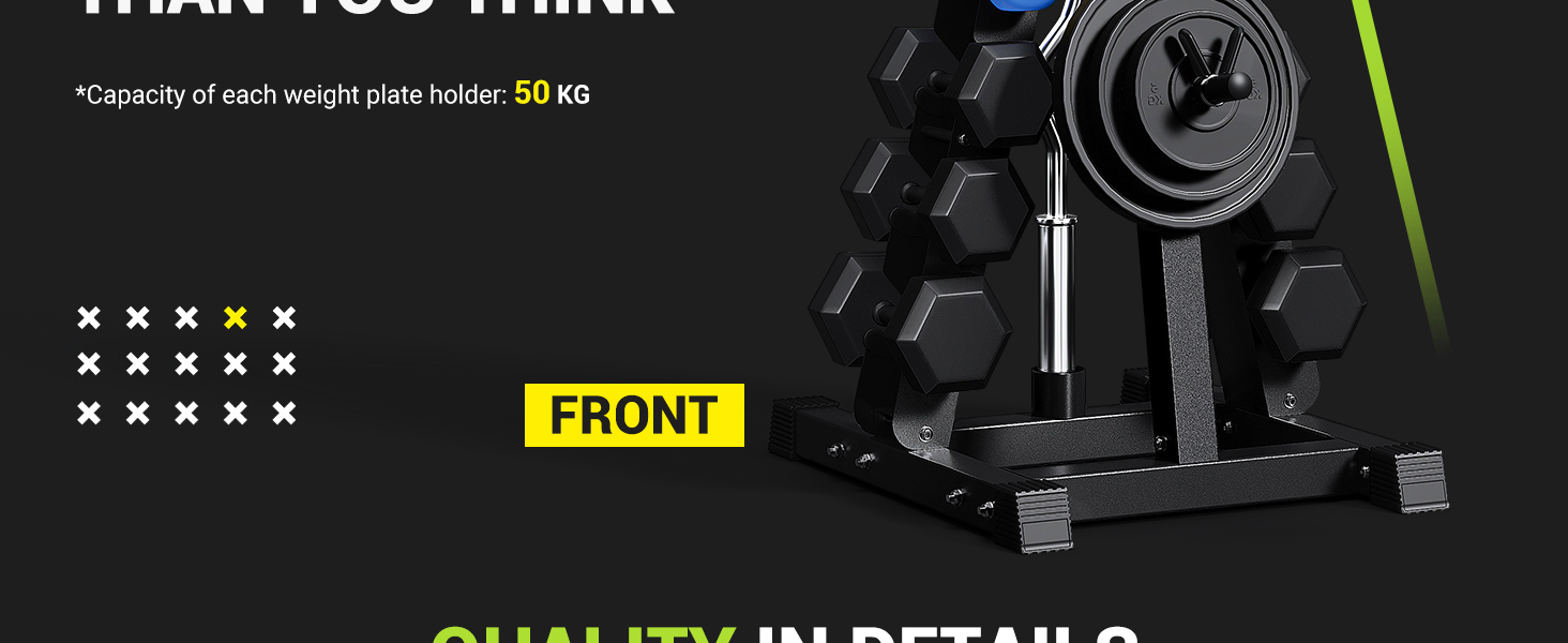 Стойка для гантелей Dripex на 3/5 рівнів, регульована, до 500 кг, сумісна з гантелями, гирями та штангами