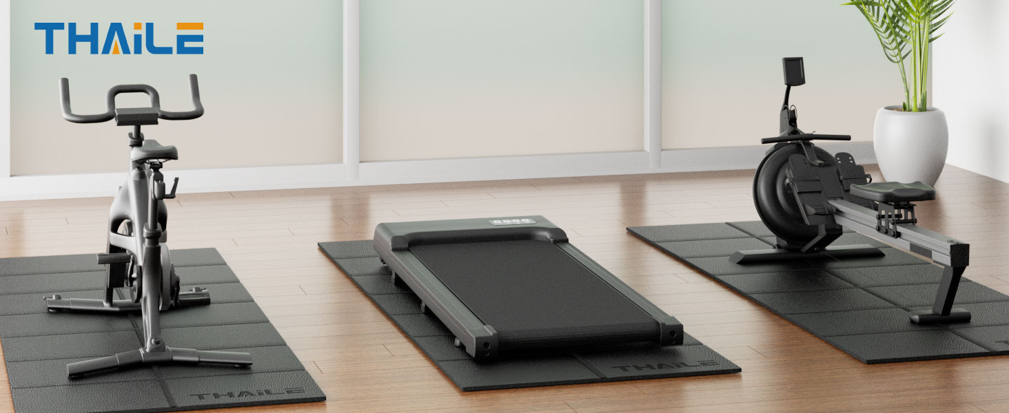 Килимок під бігову доріжку та тренажери 140x60 см, захисний мат з щільного ПВХ для шумоізоляції та амортизації підлоги