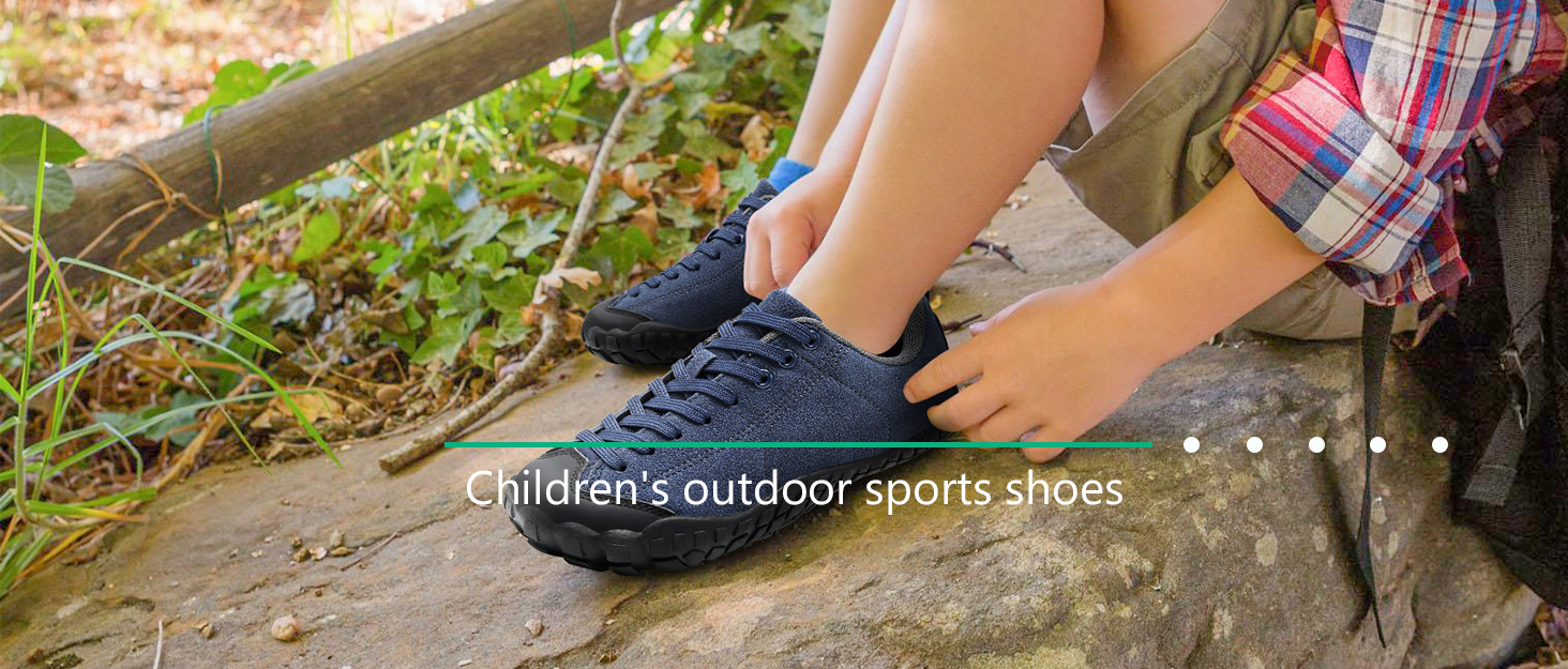 Дитячі трекінгові черевики Littleplum для хлопчиків, підошва для босоногих, дихаючі, антиковзні, чорно-сині, 35 EU