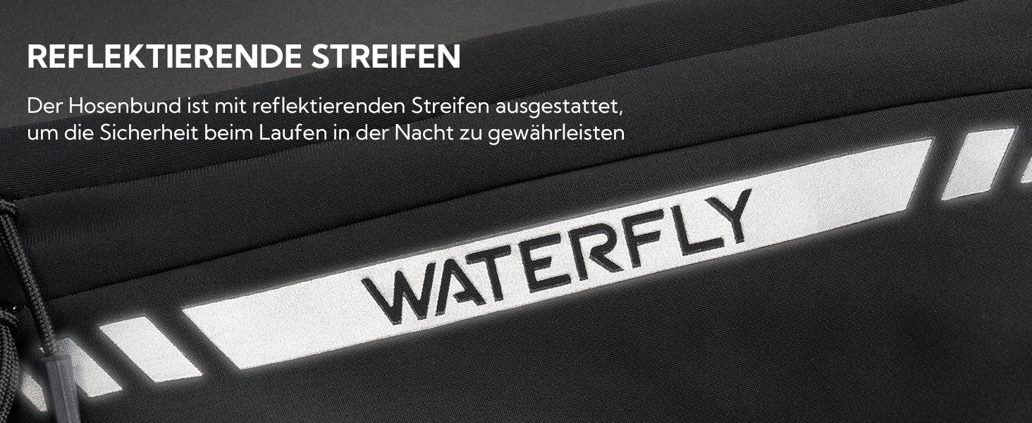 Поясна сумка для бігу WATERFLY: сумка на пояс для телефону, 4 кишені, для чоловіків та жінок, для фітнесу, спорту, бігу