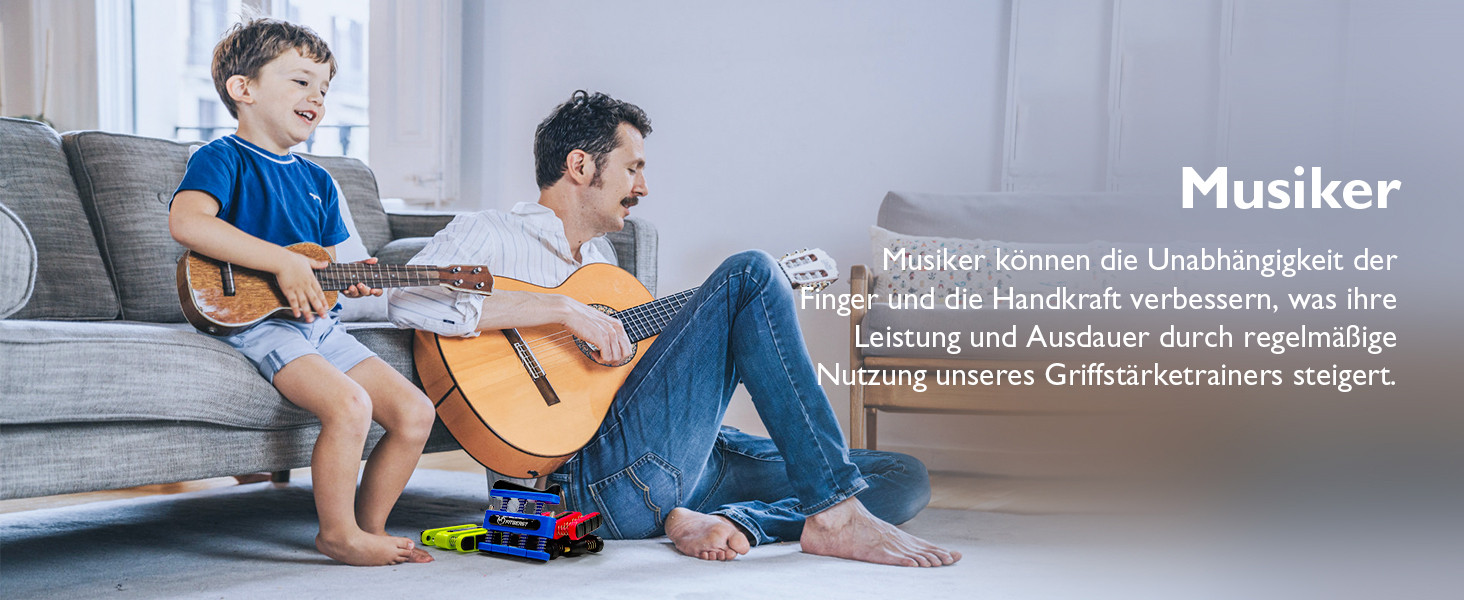 FitBeast Fingerkrafttrainer: Набір для тренування пальців (4 шт.) - для музикантів, скелелазів