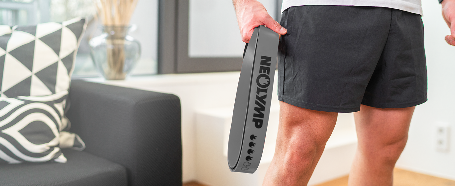 Гумові еспандери NEOLYMP з натурального латексу (3 шт.) - набір для силових тренувань з електронною книгою, 8-36 кг