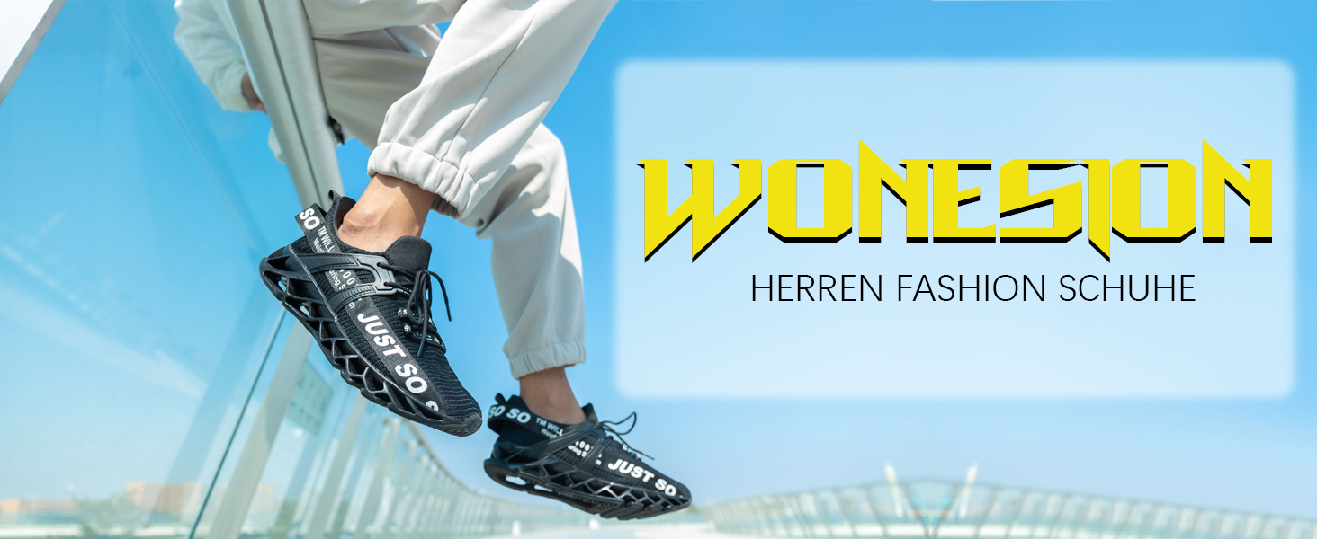 Чоловічі кросівки для бігу Wonesion, спортивне взуття, дихаючі, з антиковзкою підошвою, розмір 44 EU, блакитні