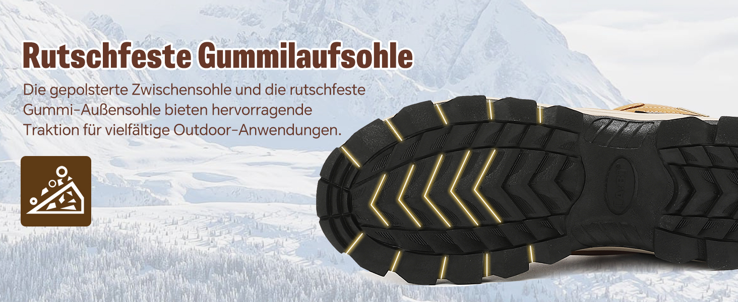 Чоловічі зимові черевики AX BOXING: утеплені, трекінгові, для хайкінгу, жовті, 41-46 EU