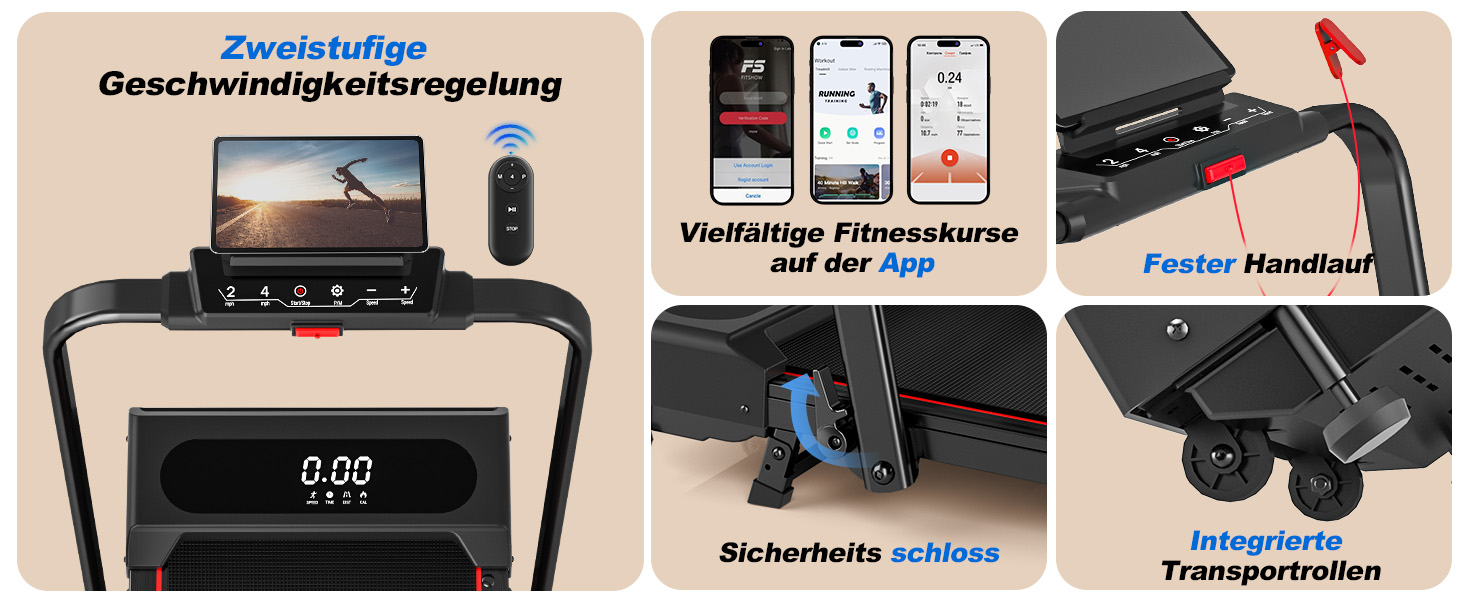 Vannect Walking Pad: Бігова доріжка для дому, 1-12 км/год, регулювання нахилу 9%, тихе, з LCD-дисплеєм, дистанційне керування + додаток, до 150 кг