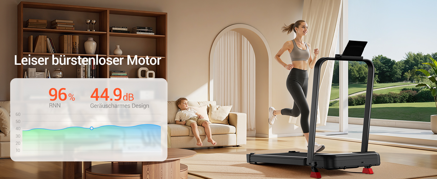 Біговий тренажер CURSOR 4-в-1 для дому, складаний, з нахилом 15%, Walking Pad з нахилом та потрійною амортизацією, дистанційним керуванням, максимальне навантаження 136 кг, нахил 9%