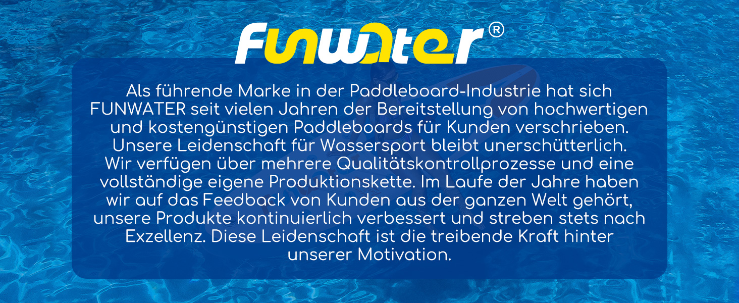 Надувне SUP-борд FunWater: комплект з аксесуарами (весло, насос, рюкзак, лінія, водонепроникний мішок)