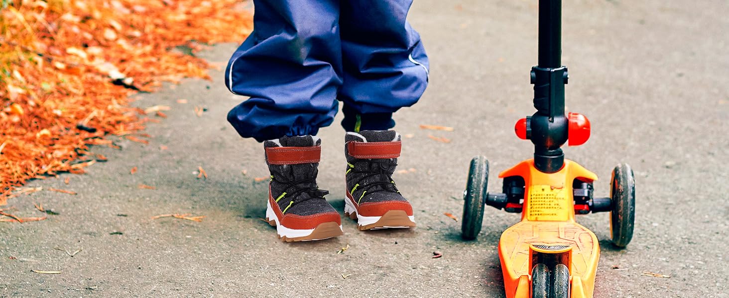 Зимові черевики Visionreast для дівчаток та хлопчиків. Теплі зимові черевики з ворсовим утеплювачем, водонепроникні, для туризму та активного відпочинку. Чорні, розмір 40 EU.