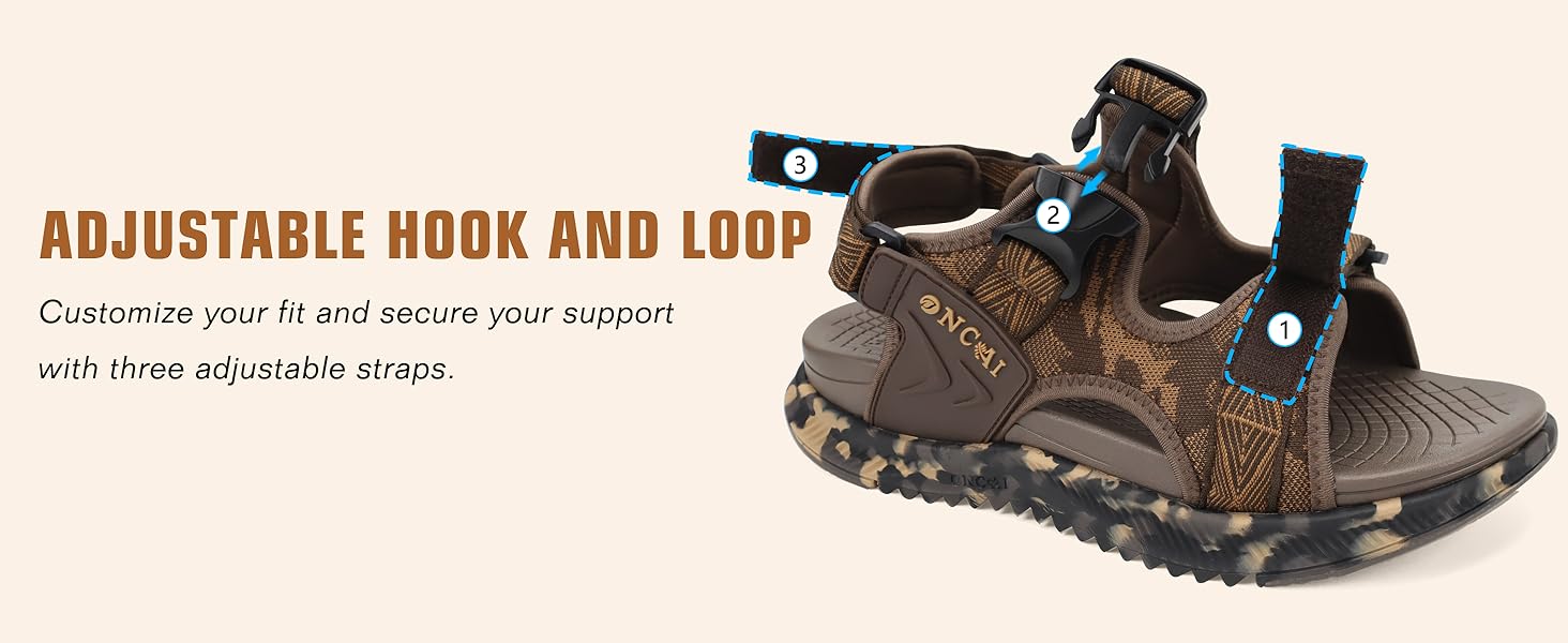 Чоловічі сандалі Oncaі Wandersandalen: ортопедичні трекінгові сандалі для відпочинку та спорту, блакитні, розмір 43 EU