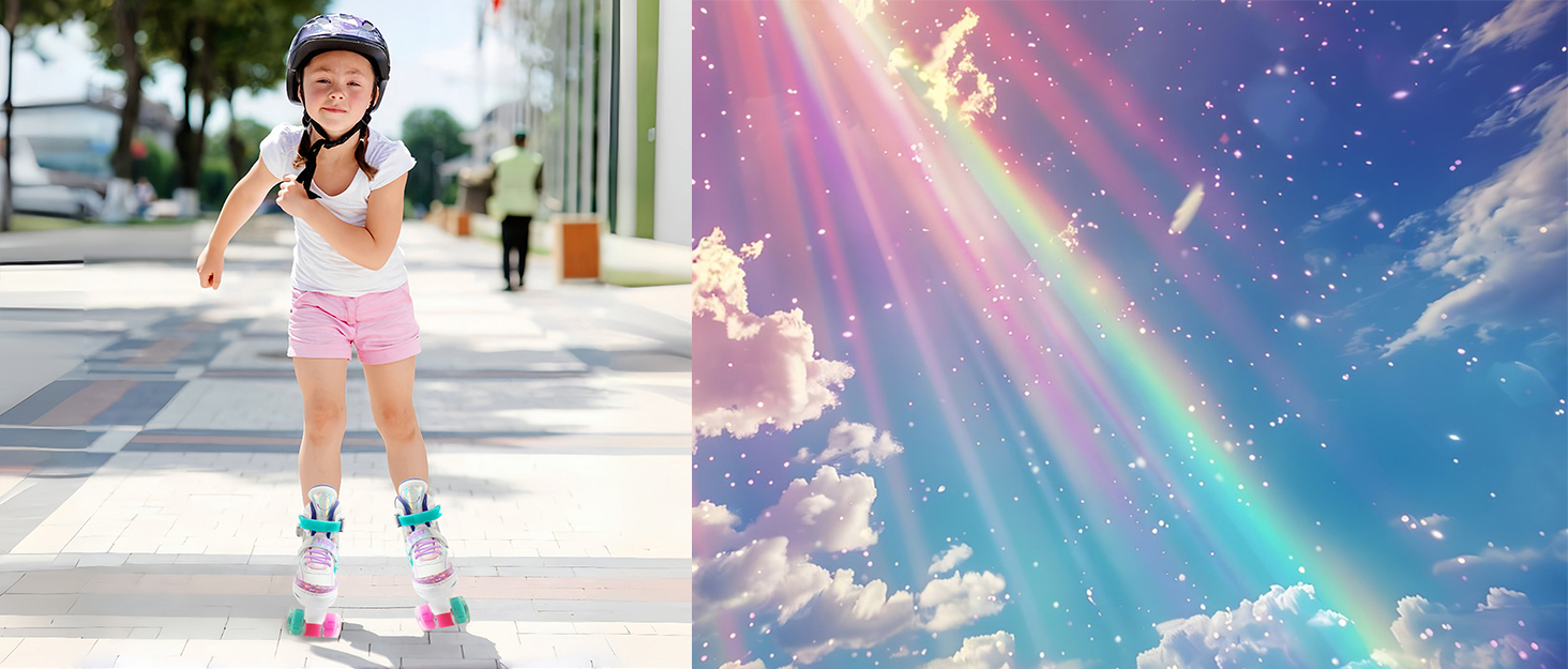 Дитячі ролики для дівчаток, регульовані, розмір 28-31 EU (S), для дому та вулиці