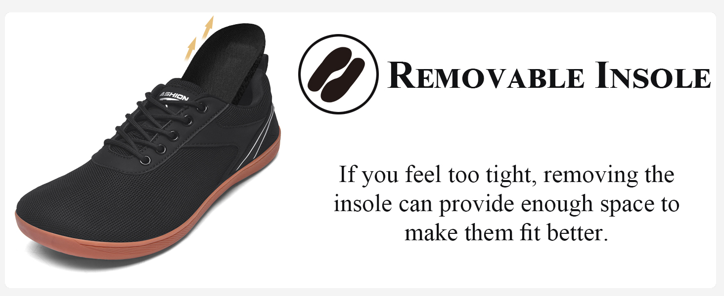 ASHION Унісекс босі кросівки для жінок та чоловіків. Широкі кросівки для ходьби, трейлраннінгу та бігу по вулицях. Розмір 39 EU, широка колодка, чорний/коричневий колір.