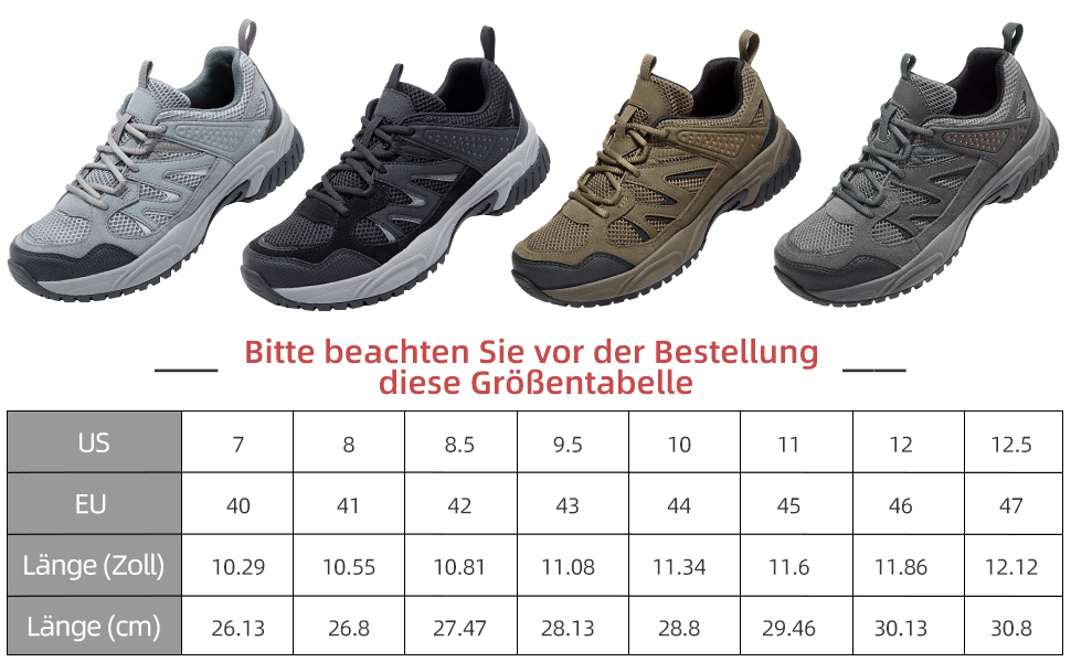 Черевики для хайкінгу чоловічі Outdoor, трекінгові, чорні, 43 EU. Зручні, дихаючі, з антиковзкою підошвою.