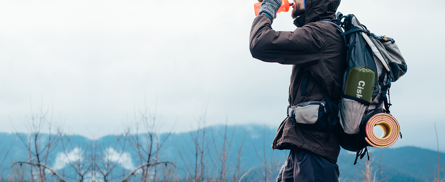 Каремат туристичний самонадувний Ciskotu, 12 см, з насосом, Ultraleicht, зелений