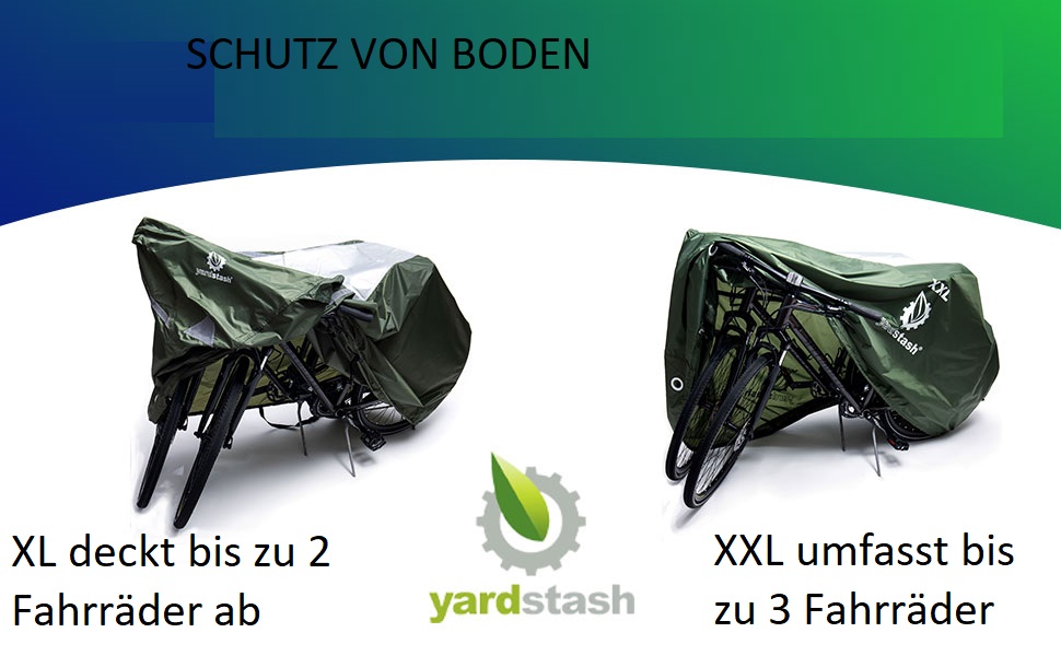 Гараж для велосипедів YardStash на 3 велосипеда - водовідштовхувальний захисний чохол з блискавкою та світловідбиваючими елементами XXL